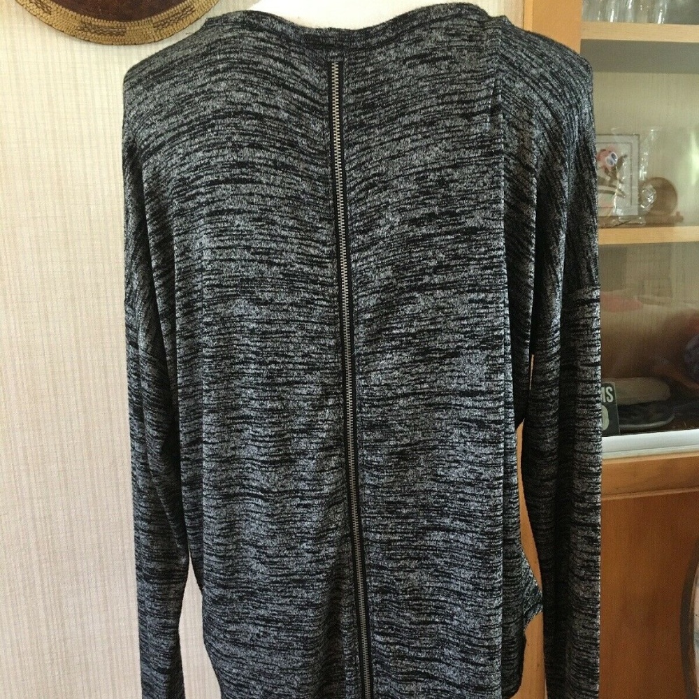 RAG AND BONE Gray Long Sleeve Top Sz L Hi Low